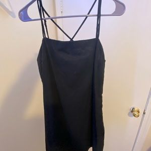 H&M black linen dress